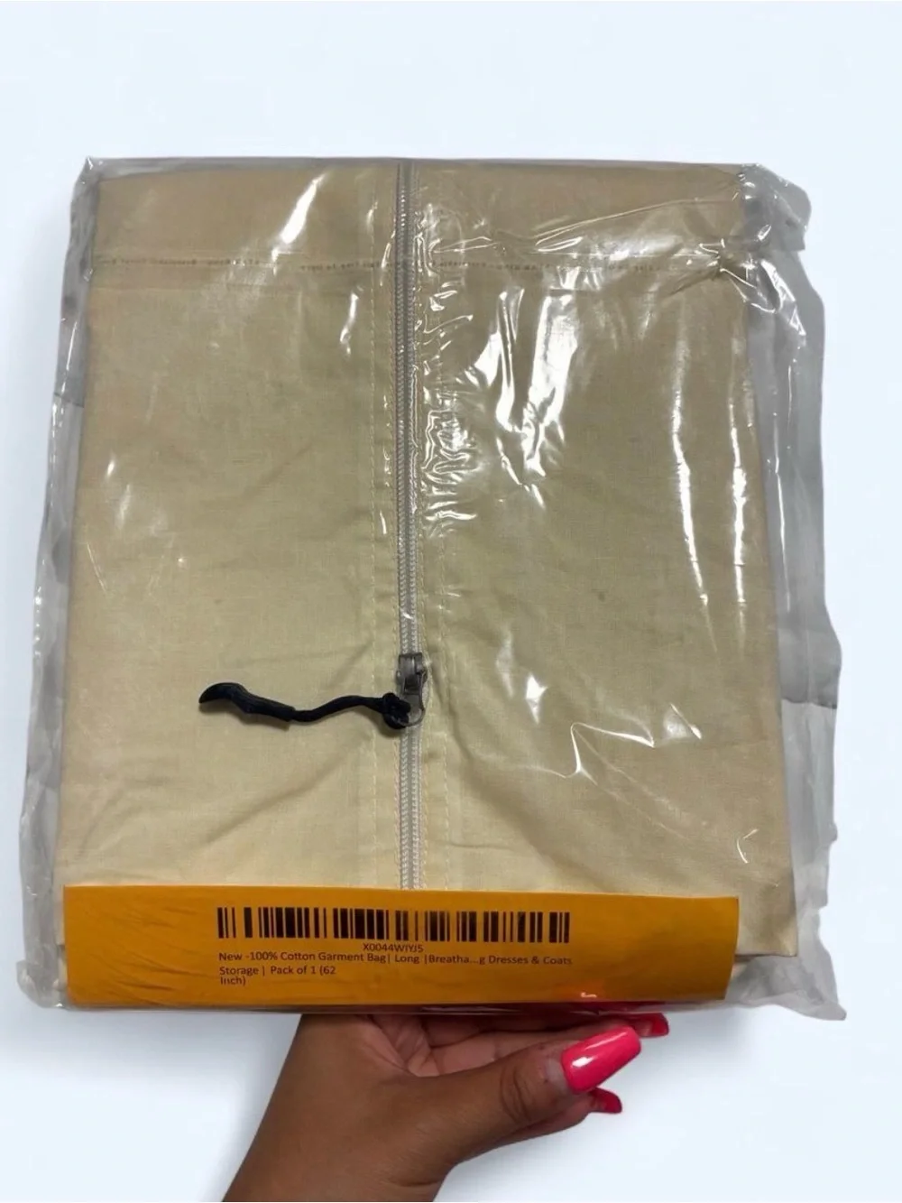 100% cotton garment bag